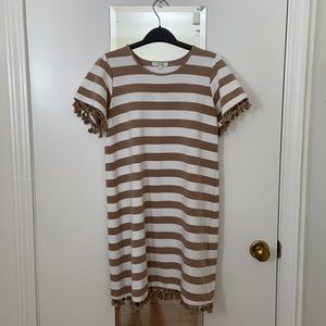 Jade by melody tam tan striped tassel dress